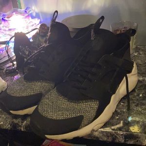 Black and Grey Nike Huarache